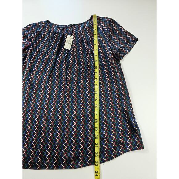 Nwt 100% silk talbots blouse with sash holiday career casual 2p 2 PETITE small - Picture 7 of 7